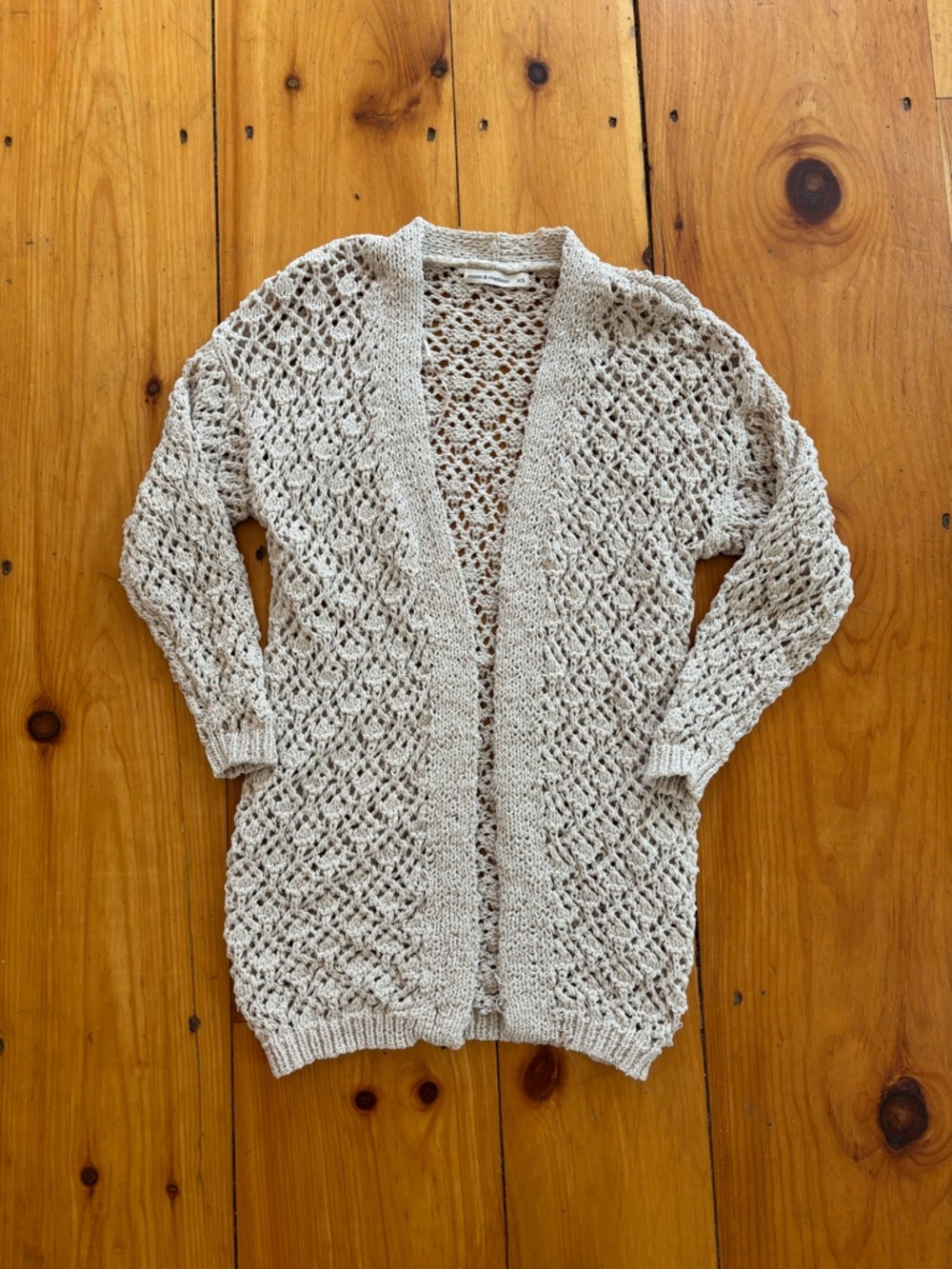 Moon & Madison Boho Open Knit Cardigan XS